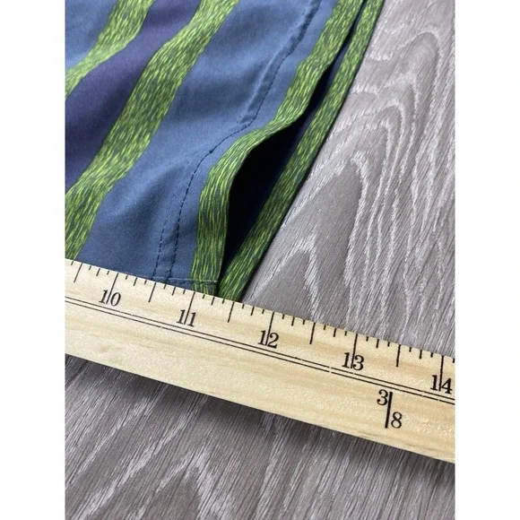 Prana Men's Drawstring Swim Surf Board Shorts Blue Green Size 32 - Picture 6 of 9